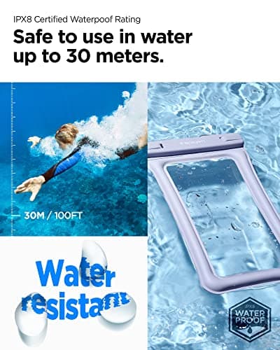 Spigen [2 PACK Floating Waterproof Floating Phone Case Up to 8.2" — view 5