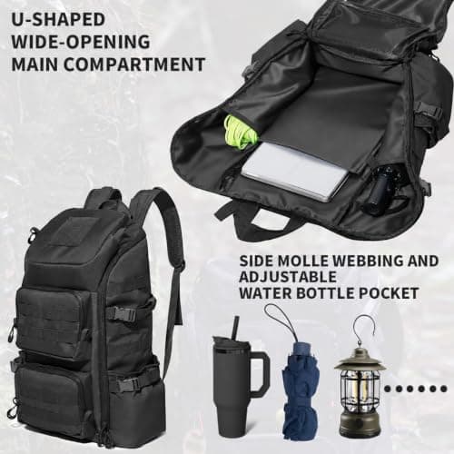 kokkoya Hiking Backpacks for Men 40L Tactical Backpack for Camping Hunting — view 2