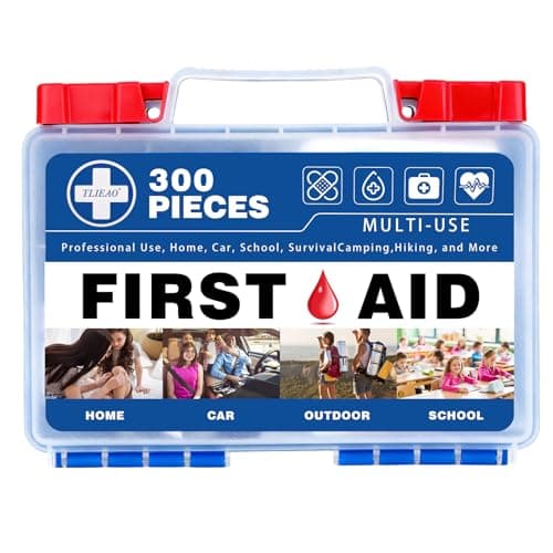 TLIEAO 300 Piece Professional First Aid Kit, Navy Blue
