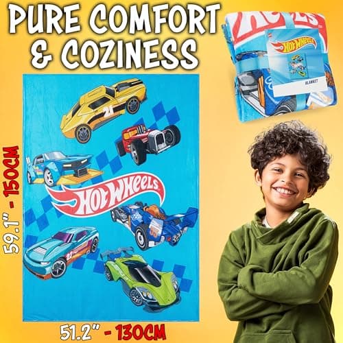 Get Trend Hot Wheels Fleece Blanket 130x150cm, Soft & Cosy Throw Blankets — view 6