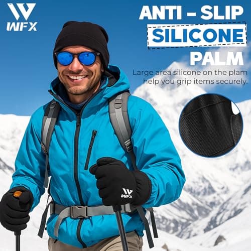 WFX Thermal Ski Gloves for Men & Women, Windproof Winter Gloves With Touchscreen Fingertips, Anti-Slip Thermal Insulated Snow Glove's for Skiing, Snowboarding & Outdoor Sports (X-Large) — view 3