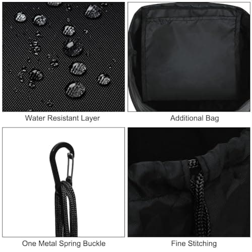 Yorkenbe Camping Cookware Mess Kit Bag, High Capacity Camping Tableware Storage Bag, Drawstring Heavy Duty Water Resistant Cookware Organizer for BBQ Outdoor Cooking Essentials (1) — view 5