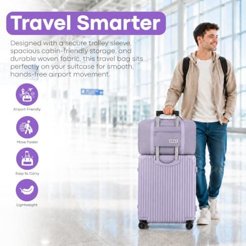 BEACH STONE Ryanair Cabin Bags 40x30x20 Duffle Bag Foldable Underseat Bag Lightweight Under Seat Cabin Bag Weekend Trips Hospital Use Gym Essentials Women and Men 20L — view 4