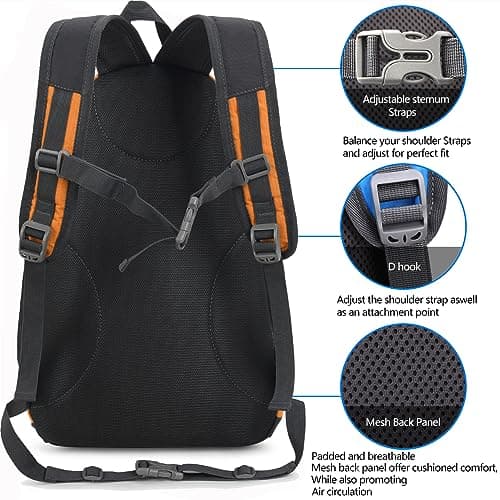 Bseash Small 15-20L Outdoor Hiking Backpack, Lightweight Waterproof Travel Daypack for Kids Girls Boys Camping Cycling Riding — view 5