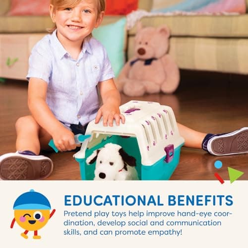 Battat Veterinarian Toy Set, 15-Piece Dalmatian Puppy Carrier Play, Playset — view 4