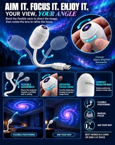 Topacme Night Light Projector 2-in-1 Deep Sea Star Lamp — view 5