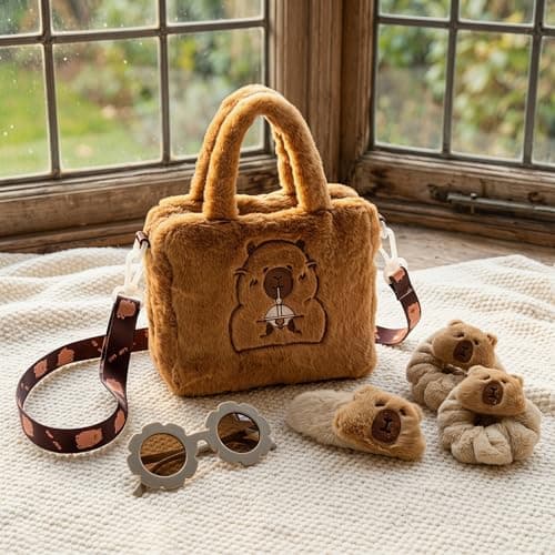 WZHHDM Capybara Plush Girls Handbag, Girls Cross Body Bag, Shoulder Bag — view 3