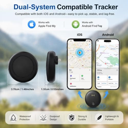 Kids GPS Tracker (Compatible with iOS & Android),No Monthly Fee Anti-Lost Tracker Mini for Children,Tracking Device with Pin Clip for Backpack Strap Holder, Clothing, School Bag-Black — view 6