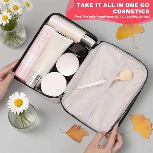 Large Capacity Travel Cosmetic Bag, Double Layer Makeup Bag — view 6
