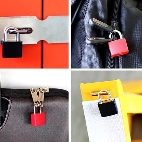 Suitcase Locks with Keys - 3pcs Small Coloured Mini Padlocks - Luggage Locks Padlocks with Keys - 23mm Mini Keyed Padlocks Travel Lock,for Travel Suitcases Luggage Bag Case School Gym(red+blue+yellow) — view 5