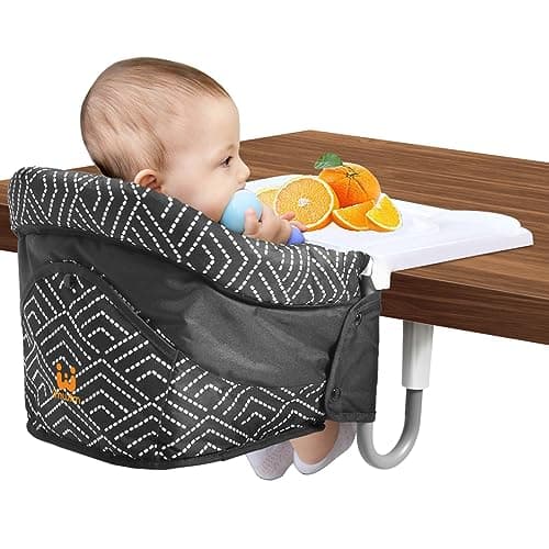 MTWML Hook On High Chair with Tray, Collapsible Portable Table Seat