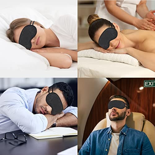 50 Pcs Sleep Eye Mask Shade Cover, Sleep Eye Mask for Men Women Kids, Individual Pack Sleeping Blindfold Eye Shade Cover for Travel, Plane, Hotel, Party — view 5