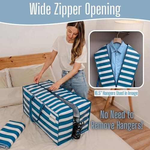 VENO 10 Pack Heavy Duty Moving Bags with Backpack Straps, Zippers & Handles, Extra Large Packing Bags for College Dorm Essentials, Moving Supplies Alternative to Cardboard Moving Boxes — view 5