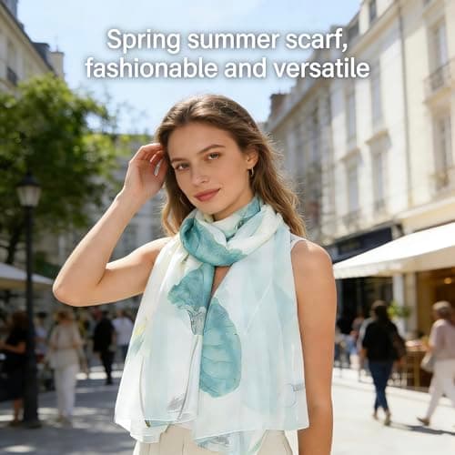 RIIQIICHY Women Silky Printed Scarf Ladies Lightweight Shawl Wraps — view 2