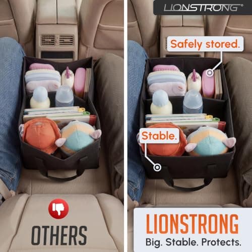 LIONSTRONG® Car Organizer [VERY STABLE DUE TO PLASTIC PANELS] — view 4