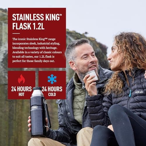 Thermos Stainless King Cranberry Red Drinks Flask (1.2L) 24h Hot | 24h Cold — view 3