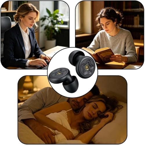 Noise Cancelling Ear Plugs, Ear Plugs for Sleeping, Sleep Ears Plug for Side Sleepers, 45dB Noise Cancelling for Snoring & Traffic, Reusable Silicone Earplugs with 4 Pairs Tips & Travel Case — view 6