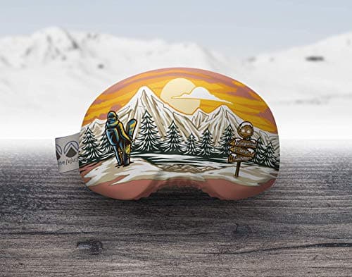 Alpine [vju:] Ski Goggle Protection Cover Elastic Microfibre Unisex, Sunset Snowboard, standard size — view 6