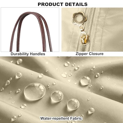 ZhengYue Nylon Tote Bags for Women with Zip Large Foldable Womens Handbags — view 6