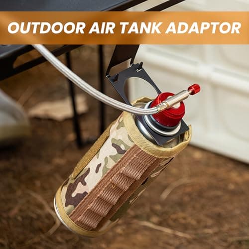teasteam Gas Bottle Adaptor 2PCS Gas Refill Adapter for Butane Canister Camping Stove Connector Camping Nozzle Universal Brass Bottle Adaptor for Butane Canister to Screw Cartridge — view 6