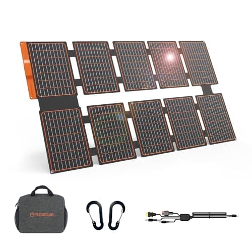 FlexSolar 100W Portable Solar Panel - 24% High Efficiency QC3.0 USB-A/C/DC