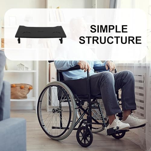 Wheelchair Tray Black ABS Rectangular Lap Desk with Cup Holder — view 5