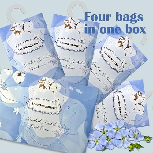 Fresh linen Scented Sachets,Wardrobe Fresheners,4 bags in one pack — view 3