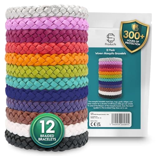 SC Products DEET Free Waterproof Anti Mosquito Repellent Bracelet (12-Pack)