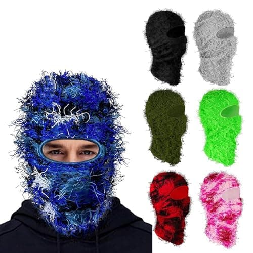Blausky Balaclava Winter for Men and Women, Balaclava Ski Mask Made of Acrylic Warm Breathable Face Mask Unisex Headwear for Motorcycle, Bike, Skiing, Outdoor Sports, Black/Purple — view 5