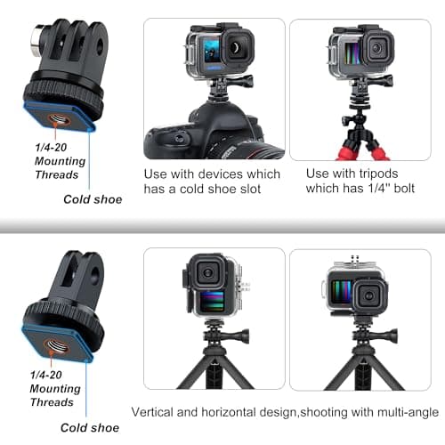 SOONSUN 196FT/60M Waterproof Case for GoPro Hero 13 12 11 10 9 Black — view 4