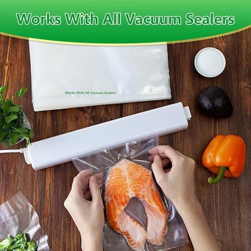 Rshuhx Vacuum Food Sealer Bags Mixed 17x25cm 20x30cm 28x40cm 80 pack BPA Free Vacuum Storage Bags for Sous Vide Cooking Commercial Grade Textured Food Vacuum Sealer Bag Thick Embossed — view 3