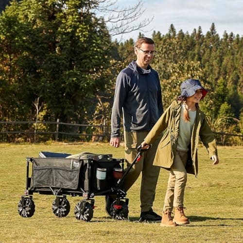 TIMBER RIDGE Festival Trolley on Wheels 200L Folding Beach Trolley Cart — view 2