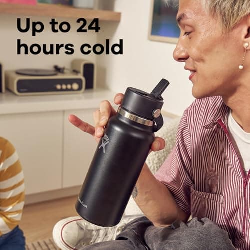 Hydro Flask – Wide Flex Straw Cap 946 ml (32 oz) Bottle, Black — view 3