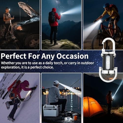 1200LM Super Bright Mini Keychain Flashlight Waterproof Rechargeable LED Lumilink Torch High Lumens EDC Pocket Flashlights for Emergency Power Flashlight Outdoor Hiking Camping [Energy Class A+++] — view 5