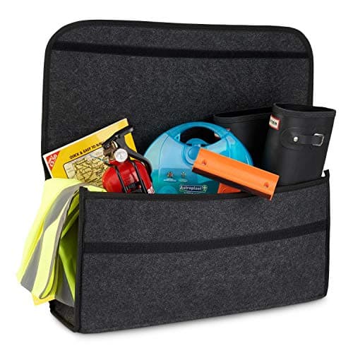 Vinsani Car Boot Organiser Bag Anti Slip Foldable for Boot Storage Case Tool Bag Carpet Solution Interior Declutter Tidy Bag Organisers Tools - Suitable for All Vehicles - Grey Large — view 2