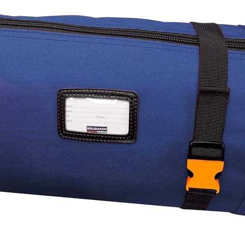 BRUBAKER Carver Pro Ski Bag - Padded Ski Bag for 1 Pair of Skis and Poles - Tear-Resistant & Robust - Ski Bag Blue Orange - Ski Cover with Two-Way Zip - 190 cm — view 5