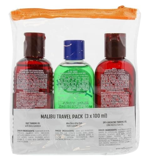Malibu Sun Fast Tanning Travel Essentials Set, SPF 4, 3 x 100ml — view 2