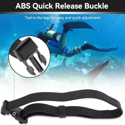 equlup Diving Knife Straps, 66cm/26in Quick Release Rubber Knife Belt Lightweight Universal Scuba Diving Fins Straps for Freediving, Snorkeling, Hunting, Camping — view 4