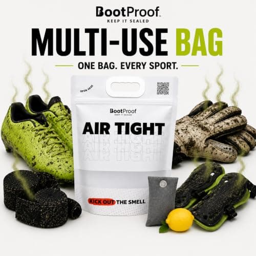 BootProof Smell Proof Air Tight Boot Bag with Lemon Reusable Deodoriser Odour Eliminating Storage for Football Boots, Rugby Boots, Gym and Sports Gear – Leakproof, Durable, (Lemon) — view 3