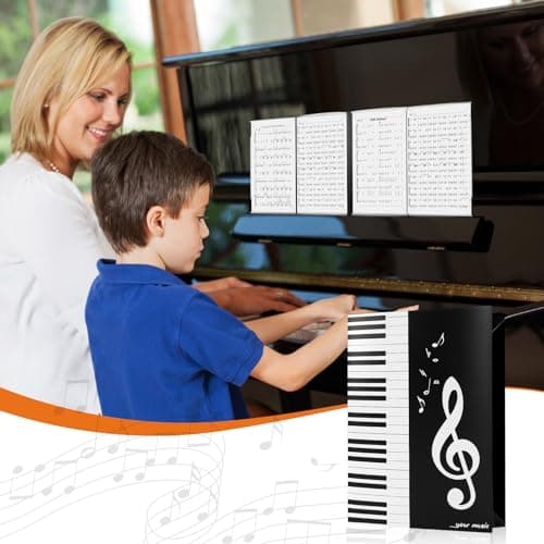 AUAUY 2 Pcs Sheet Music Folders 6-Sided A4 Collapsible Files Holder — view 4