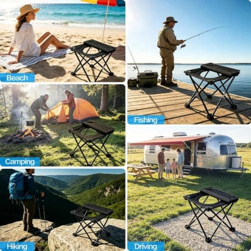 Portable Toilet Folding Stool, Sturdy Portable Toilets for Adults — view 6