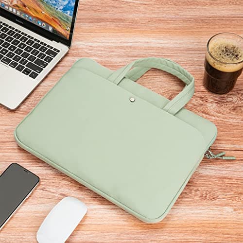 MicaYoung Laptop Sleeve Case 15.6 inch Lightweight Waterproof Carrying Bag Compatible with 15 15.6 16 inch Acer Asus Dell HP Thinkpad Chromebook Computer Notebook, Green — view 5