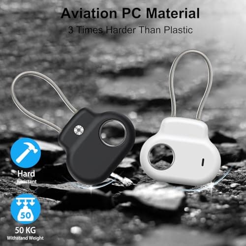 Sichy SmartTag2 Holder for Samsung Galaxy SmartTag 2 with Wire Cable, Anti Lost, Anti-Scratch Keyring Case for Pet Collar, Key, Bag, Luggage - 360° Protective Smart Tag 2 Accessory Cover — view 3