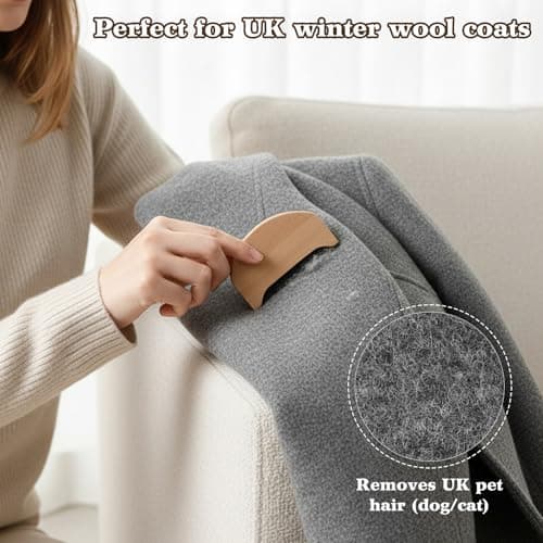 3PCS Cashmere Comb in Beechwood,Portable Wool Sweater De-Pilling Tool, Beechwood Pilling Comb for Clothing, Knits & Scarves, Handheld Lint Remover for Home & Travel — view 4