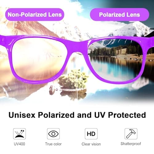 BOUBONI Colorful Party Sunglasses Bulk 20 Packs for Wedding Beach Summer Pool Party Supplies Goodie Bags Stuffers (Purple, Millimetres, 145) — view 3