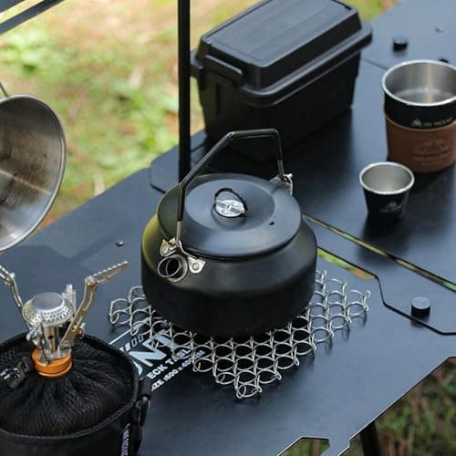 Fieuaah Multi Purpose Steel Wire Pan Holder for Indoor Outdoor, Rose gold — view 4