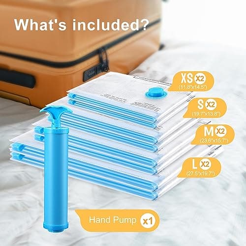 UPGOGO Vacuum Bags for Travel - Space Saver Combo 8 Pack — view 2