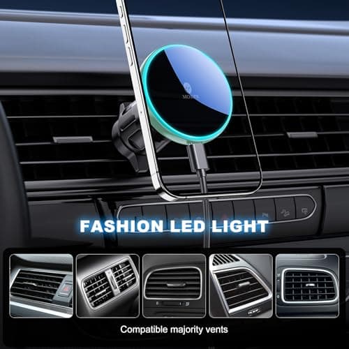 MOKPR for Magsafe Car Mount Charger, 15W Magnetic Wireless Car Charger — view 6