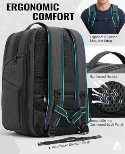 VANKEV Expandable Travel Laptop Backpack Underseat Cabin Bag For EasyJet — view 4