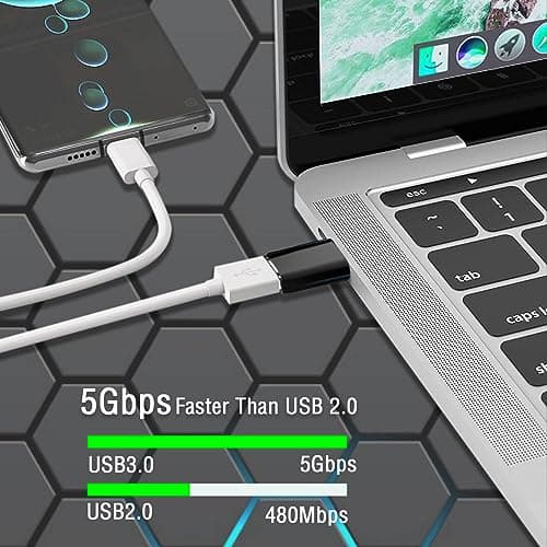 6 Pack USB to USB C&USB C to USB&USBC Female to Lightning Male-3 Color — view 3